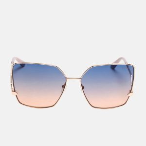 Oversized Square Zigzag Sunglasses - Blue