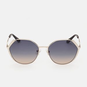 Geometric Stone Sunglasses - Grey