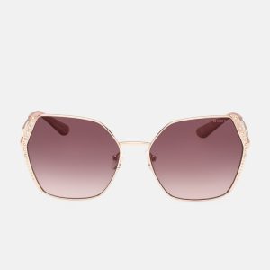 Geometric Stone Sunglasses - Rosegold