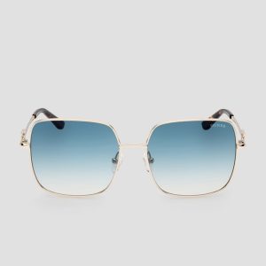 Oversized Square G Metal Sunglasses - Gold