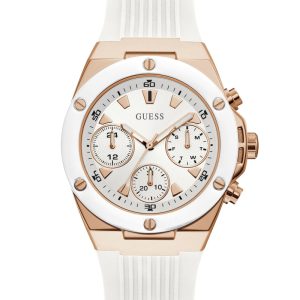 Rose Gold-Tone And White Multifunction Watch - White
