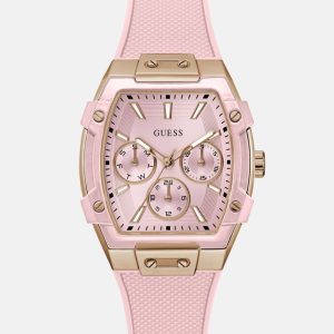 Pink Silicone Multifunction Watch - Pink