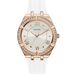 Rose Gold-Tone and White Analog Watch - White