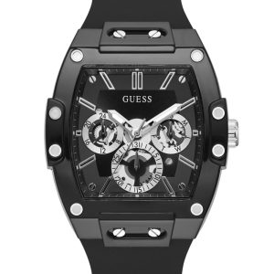 Black And Silver-Tone Multifunction Watch - MultipleColors