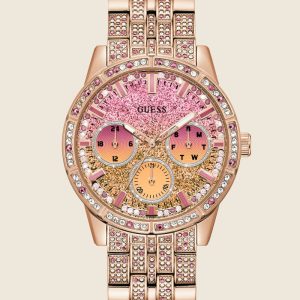 Rose Gold-Tone Multifunction Watch - MultipleColors