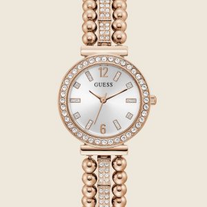 Rose Gold-Tone and Rhinestone Analog Watch - MultipleColors