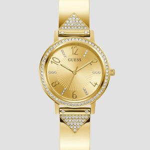 Gold-Tone and Crystal Bangle Analog Watch - MultipleColors