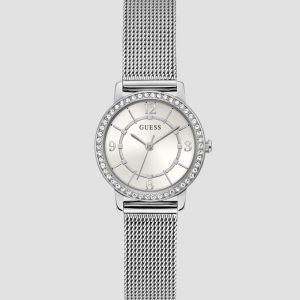 Silver-Tone Mesh Analog Watch - Silver