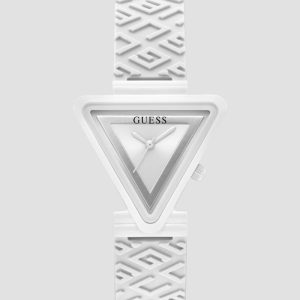 White Triangle Silicone Analog Watch - White