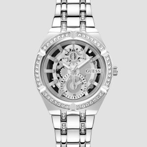 Silver-Tone Cut-Through Multifunction Watch - Silver