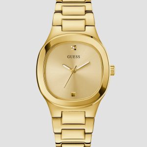 Gold-Tone Studded Analog Watch - Gold