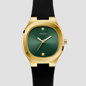 Two-Tone Silicon Analog Watch - Black