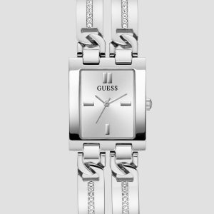 Silver-Tone Square Analog Watch - Silver