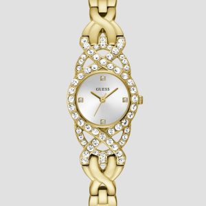 Gold-Tone Crystal Analog Watch - Gold