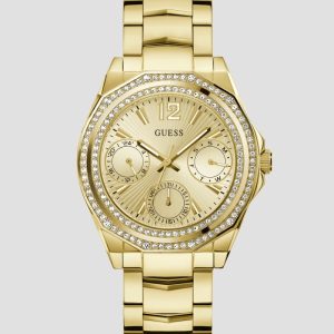 Gold-Tone and Crystal Multifunction Watch - Gold