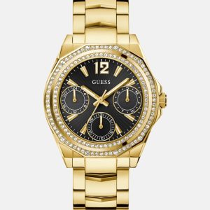 Gold-Tone and Black Multifunction Watch - Gold