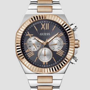 Two-Tone and Navy Multifunction Watch - MultipleColors