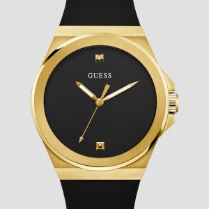 Two-Tone Silicon Analog Watch - Black