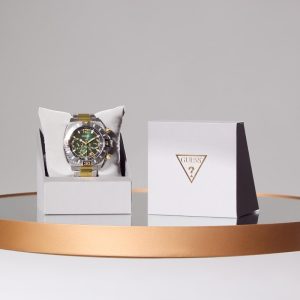 Two-Tone Green Multifunction Watch - MultipleColors