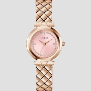 Rose Gold-Tone Analog Watch - Pink