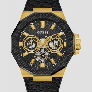 Black and Gold-Tone Multifunction Watch - Black