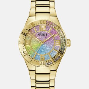 Gold-Tone and Rainbow Analog Watch - MultipleColors