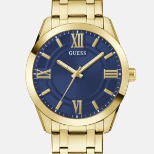 Gold-Tone and Blue Analog Watch - MultipleColors