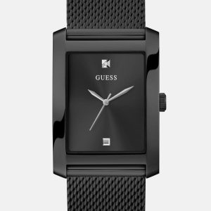 Black Mesh Analog Watch - MultipleColors