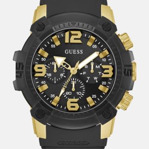 Black Chronograph Silicon Watch - MultipleColors