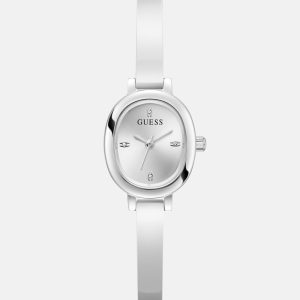 Silver-Tone Oval Analog Watch - Silver