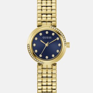 Gold-Tone and Blue Analog Watch - Gold