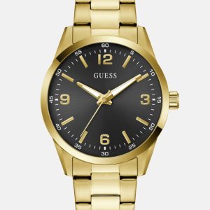 Gold-Tone and Black Analog Watch - Gold