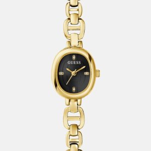 Gold-Tone and Black Analog Watch - Gold