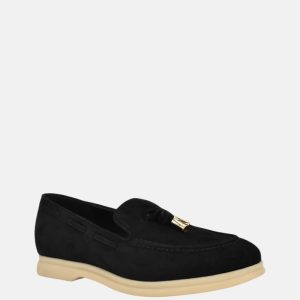 Aryana Suede Loafers - Black