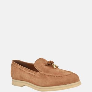 Aryana Suede Loafers - Neutral