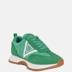 Bailei Faux-Suede Sneakers - Green