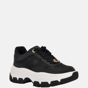Berrett Lace-Up Platform Sneakers - Black