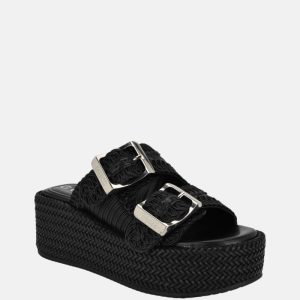 Binks Woven Platform Sandals - Black