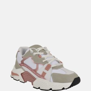 Carrli Metallic Color-Block Sneakers - White