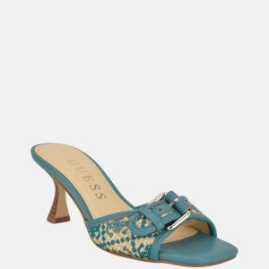Dista Straw Kitten Heels - Blue