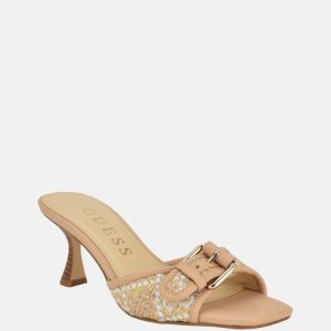 Dista Straw Kitten Heels - Beige