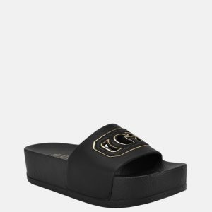 Dreya Platform Slide Sandals - Black