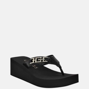 Elowen G Buckle Wedge Sandals - Black