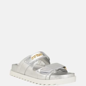 Fabulon Two-Strap Slides - Silver