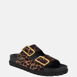 Fasten Suede Sandals - Brown