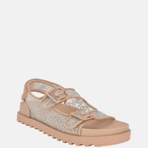 Frella Quattro G Rhinestone Sandals - PowderPink
