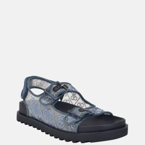 Frella Quattro G Rhinestone Sandals - Blue