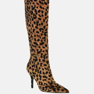 Gressa Knee-High Faux-Leather Boots - Brown