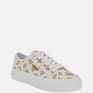 Jelexa Peony Canvas Sneakers - White