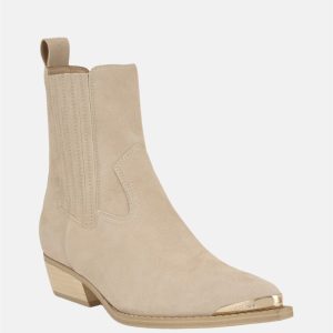 Lanna Western Suede Bootie - Neutral
